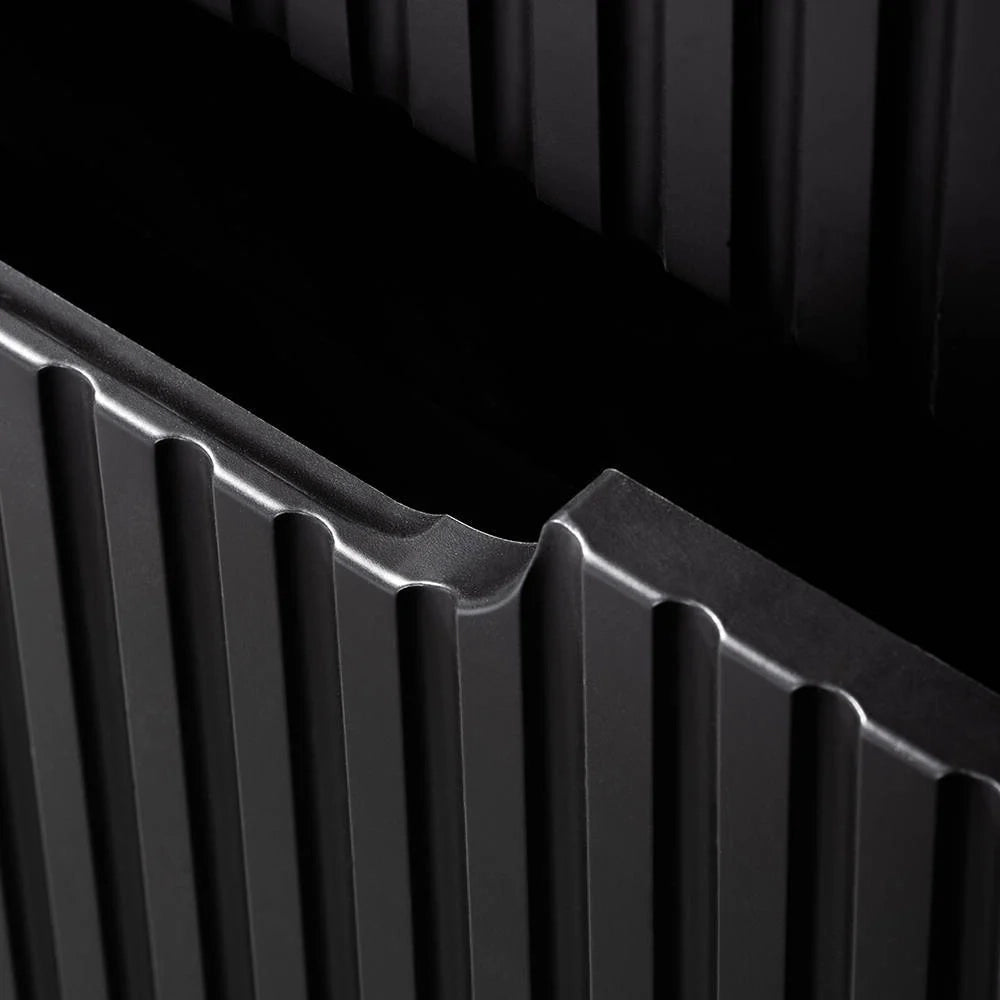 Mobile sottolavabo bagno contenitore design 80 x 60 x 40 cm nero effetto rovere 03_0009998