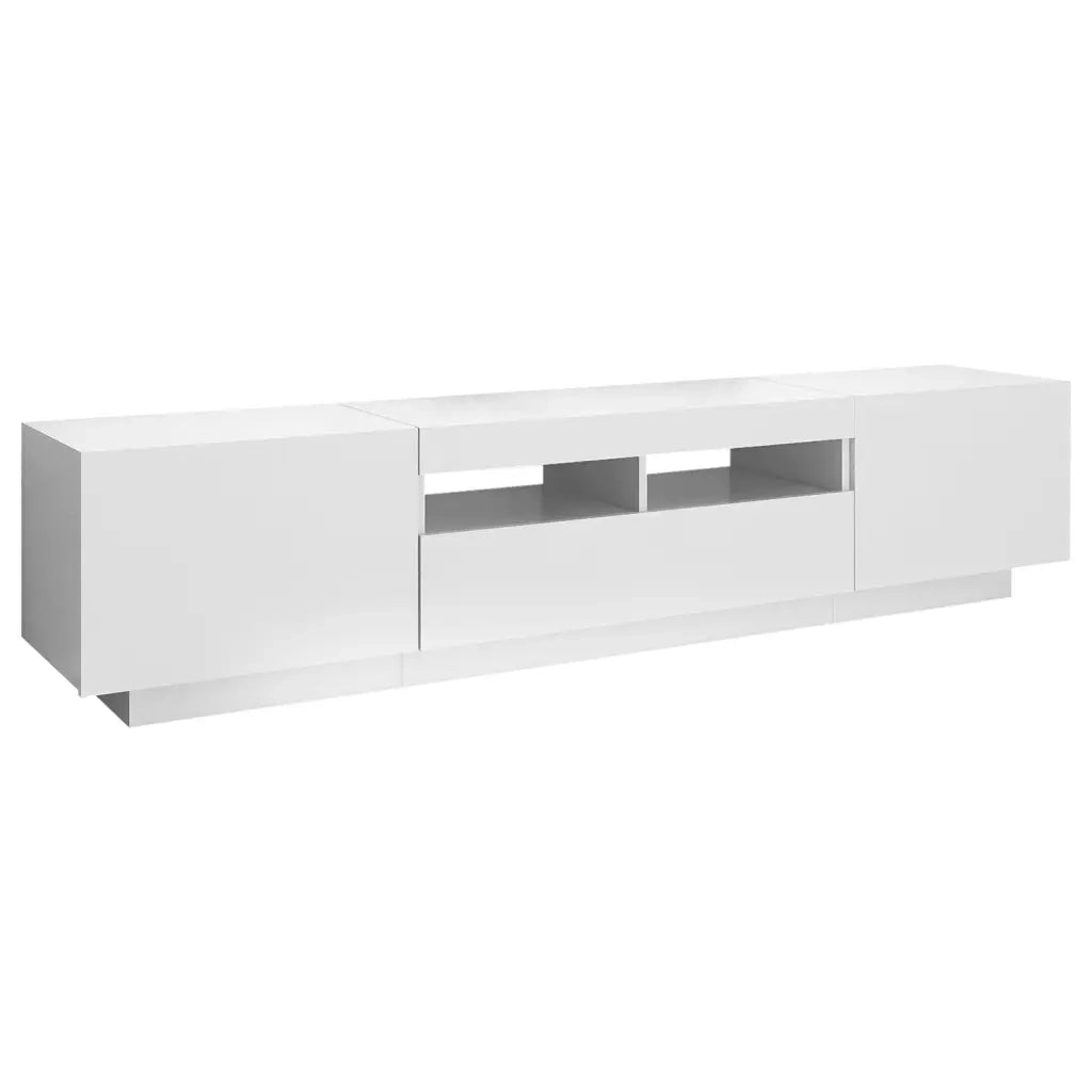 Mobile Porta TV con Luci LED Bianco 180x35x40 cm cod mxl 34036