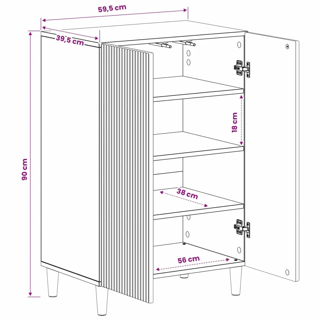 Mobile per scarpe ARNHEM 59,5 x 39,5 x 90 cm Bianco Lucido 896649