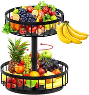 Pannello per frutta e verdura a due livelli - Piatto per frutta e verdura - Contenitore per frutta e verdura in legno - Cassetto per conservazione - Costruzione smontabile - Conserva freschezza di frutta e verdura