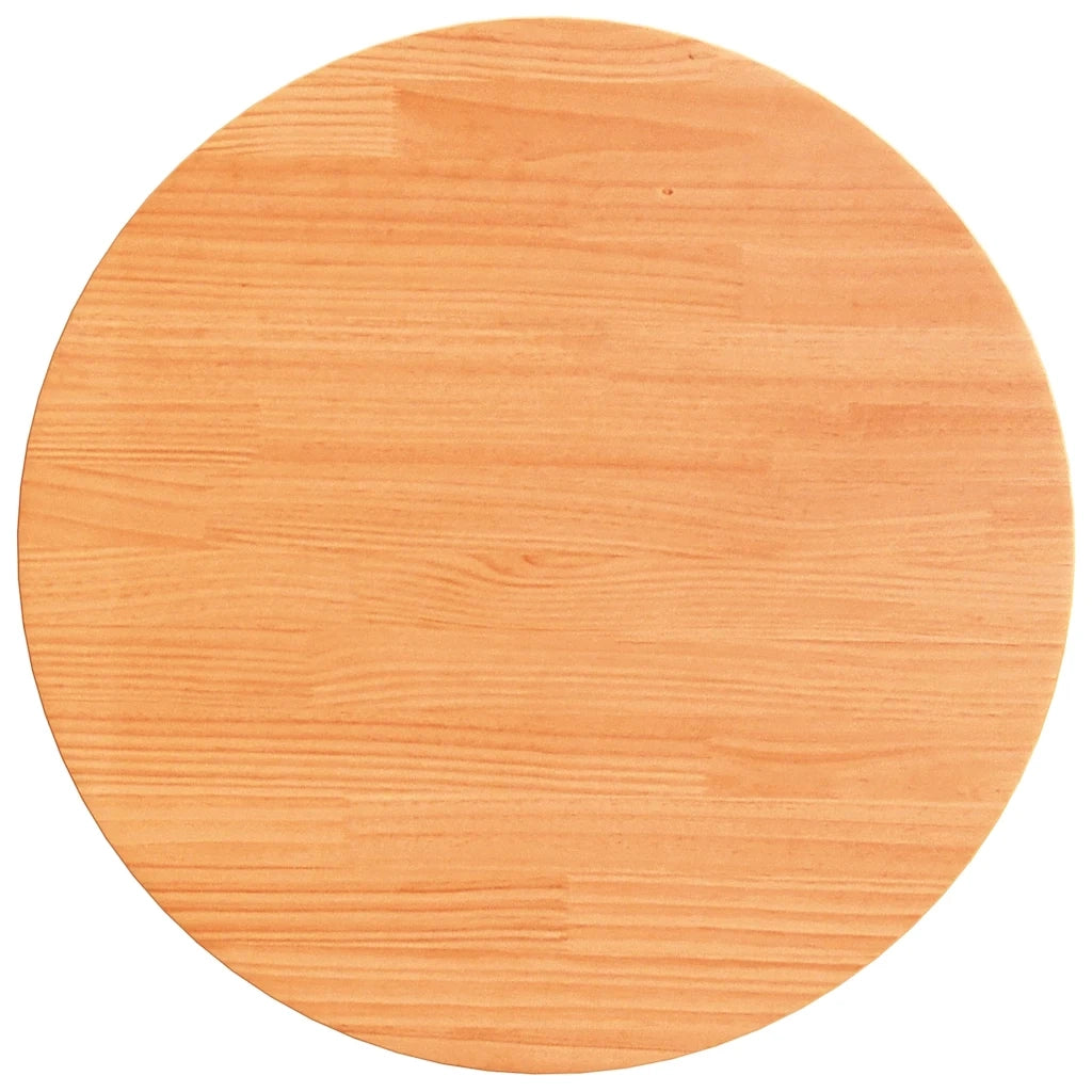 Piano Tavolo Rotondo Marrone Cera Ã˜50x2,5cm Legno Massello Pino