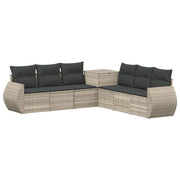 Set di divani 7 pcs Grigio chiaro e grigio scuro 3448832