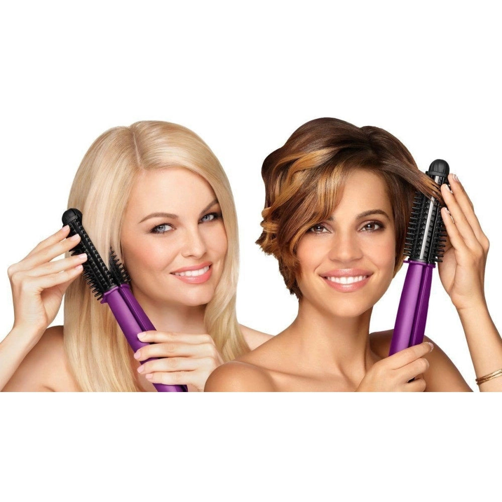 Trade Shop - Spazzola Arricciacapelli Piastra Elettrica Ceramica Liscia Capelli Lisci O Ricci -