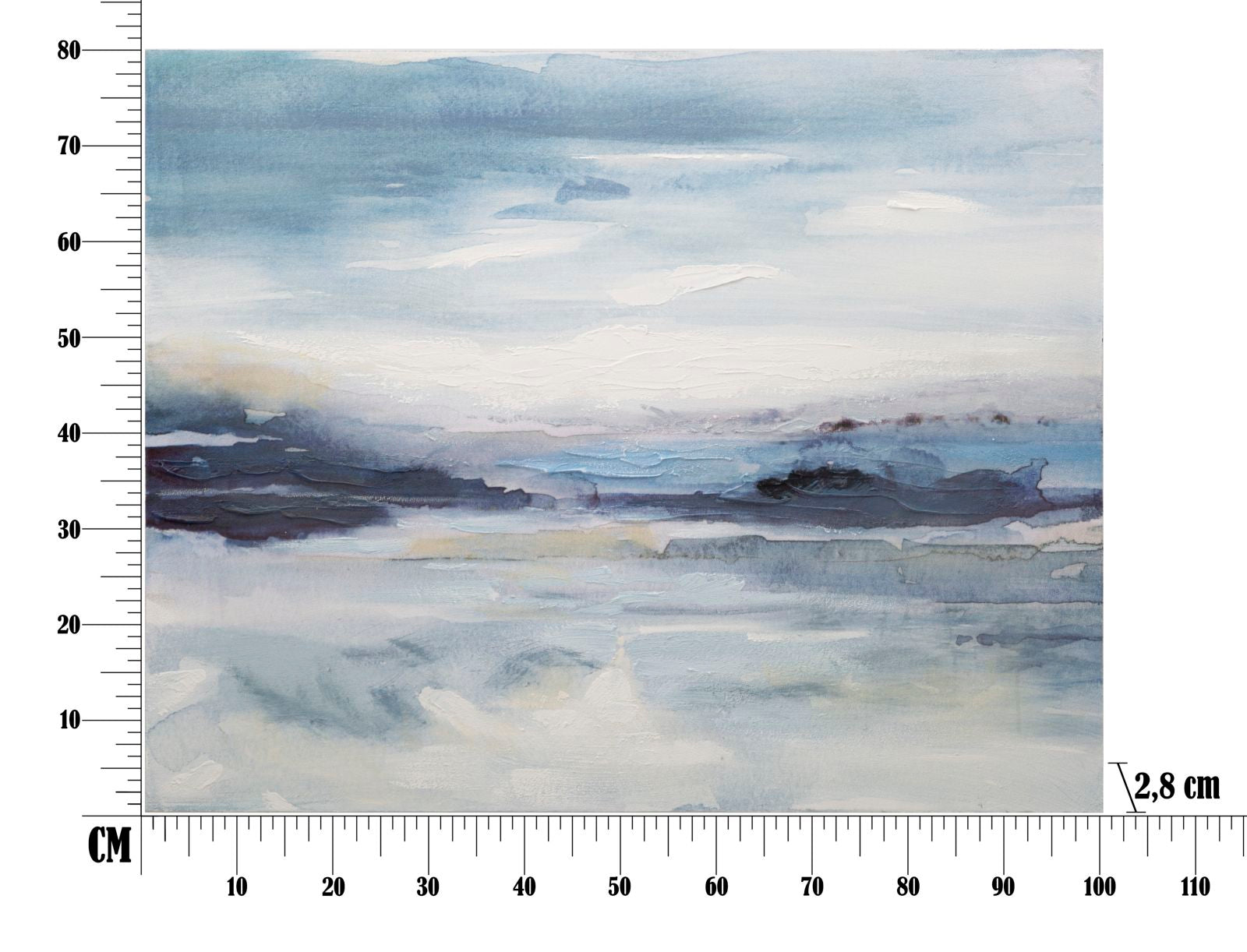 Dipinto su Tela Softy 100x2,8x80 cm in Legno di Pino e Canvas Multicolor