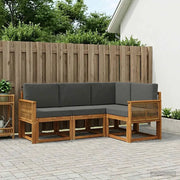 Set di divani da esterno 4 pcs Naturale e Antracite Poliestere