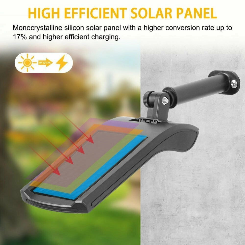 Trade Shop - Lampione Stradale Pannello Energia Solare Faro Fotovoltaico Esterno 36 Led Luce -