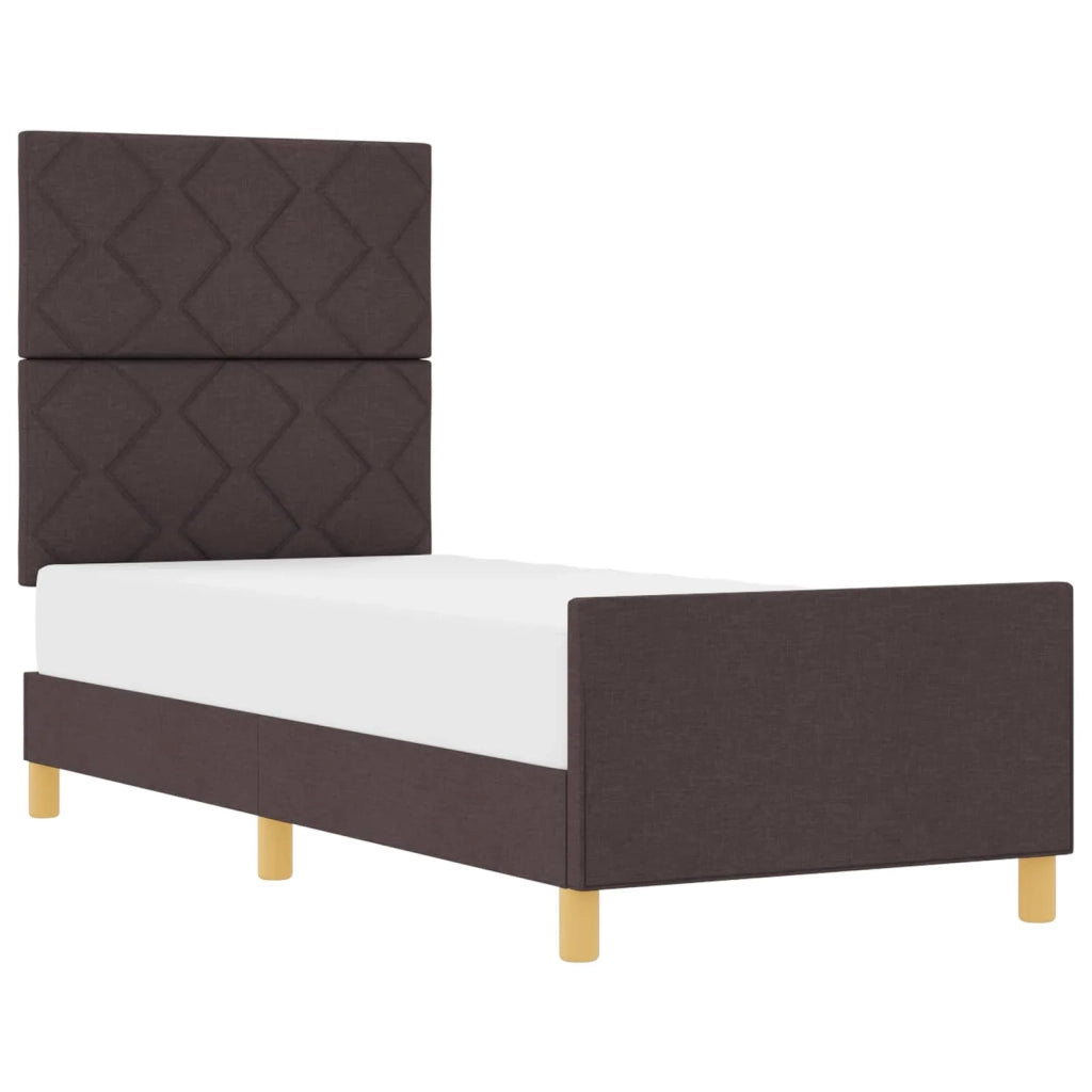 Struttura del letto Marrone scuro 80 x 200 cm Tessuto 3344763