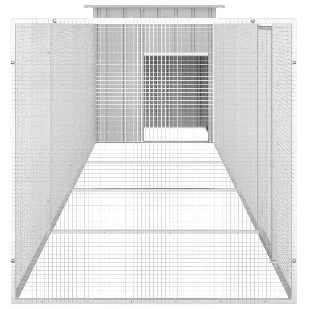 Gabbia per Polli Grigia 500x91x100 cm Acciaio Zincato 3106462