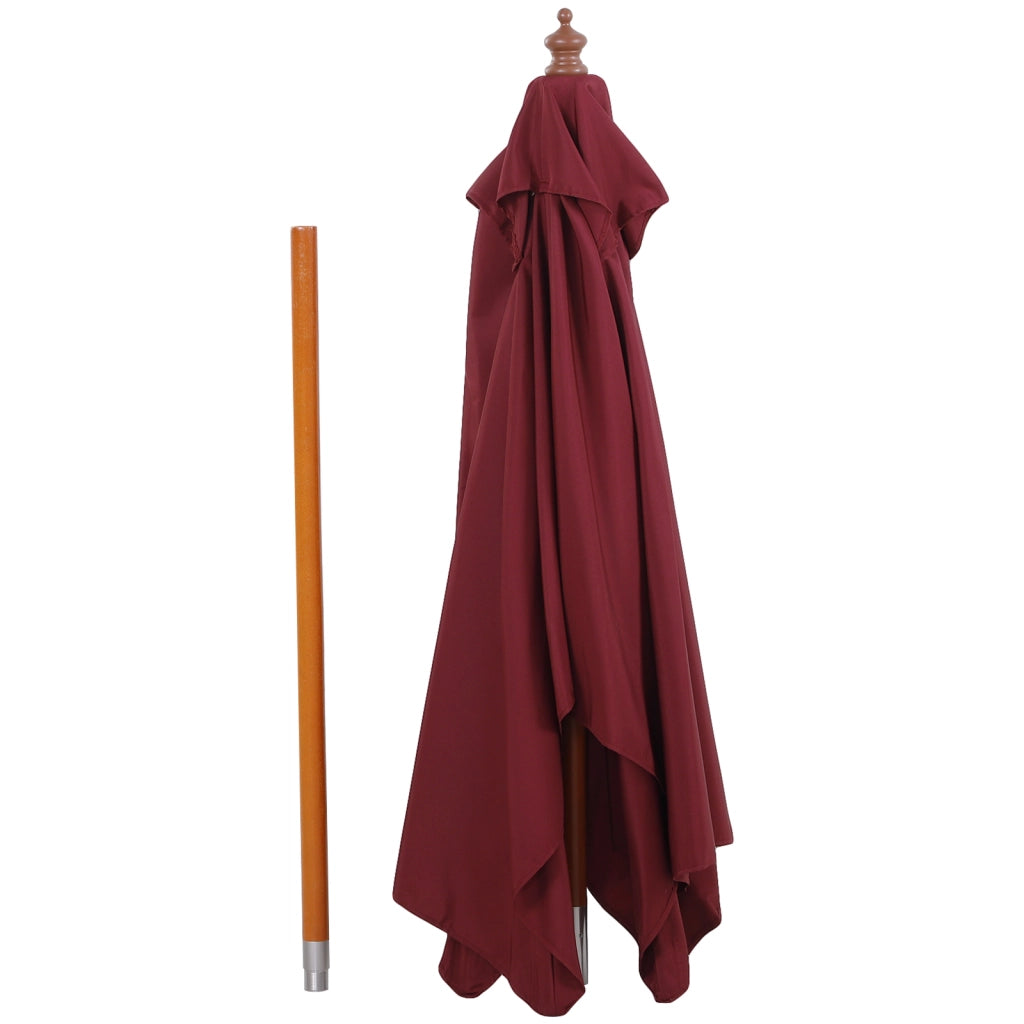 Ombrellone da giardino ¨C zephmum ¨C rettangolare 200x150x235 cm rosso vino