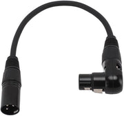 Cavo Microfono a 90 Gradi - 0,30 Metri - Cavo di Adattamento - Per Pannelli di Mix e Microfoni - 3 Pin