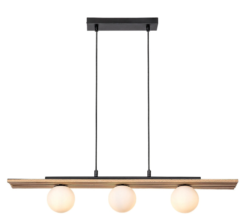 Lampada a sospensione Noxelle 3x G9 nero legno Rabalux