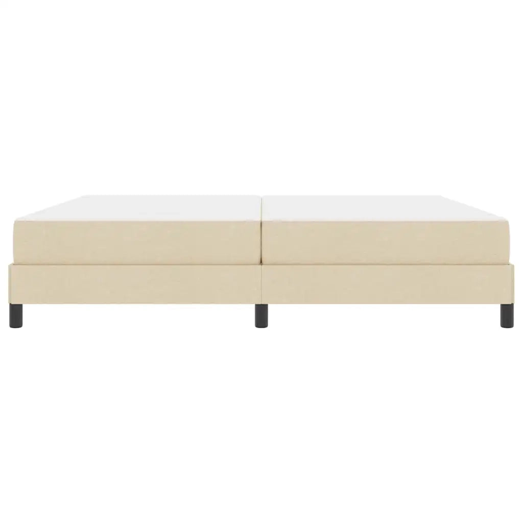 Letto a molle con materasso Crema 200 x 200 cm Tessuto 3398519