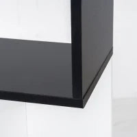 Mobile Libreria in Legno a 5 Ripiani con Divisorio, 60x24x184.5 cm, Bianco e Nero