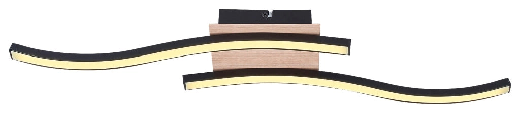 Plafoniera LED Rabalux Heimdall 12W nero opaco 3000K