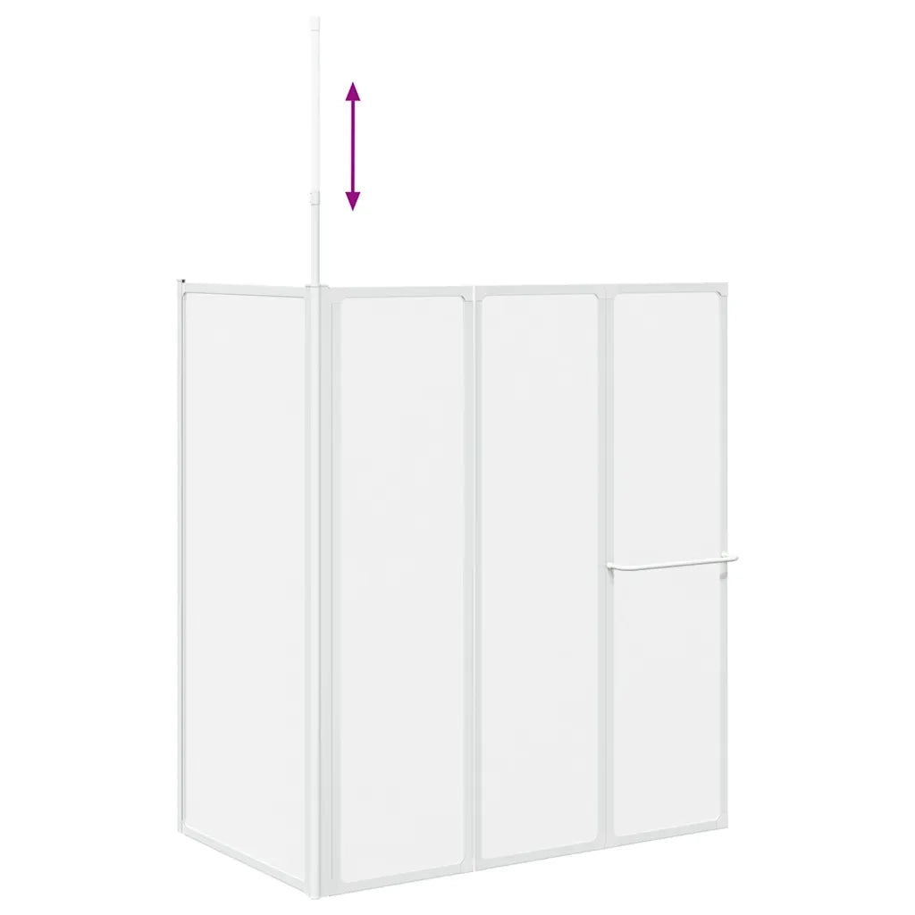Schermo Box Doccia a L 70 x 120 x 137 cm 4 Pannelli Pieghevole 140787