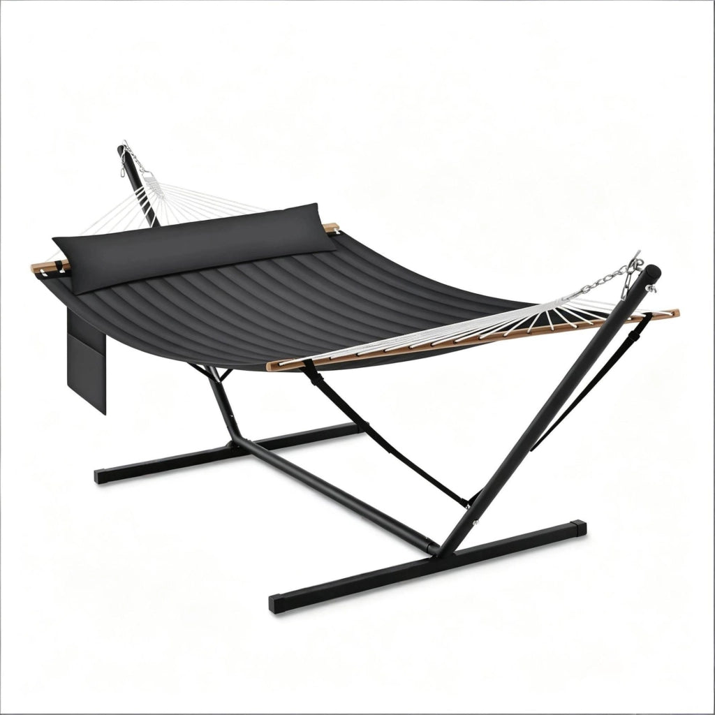 Amaca doppia con struttura in metallo 200x140 cm; antracite
