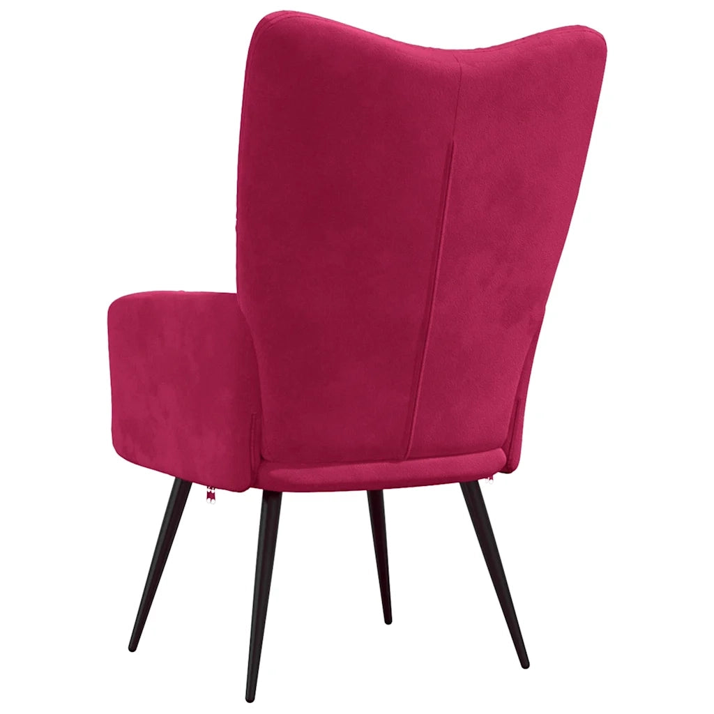 Poltrona Relax Rosso Vino in Velluto cod mxl 14783