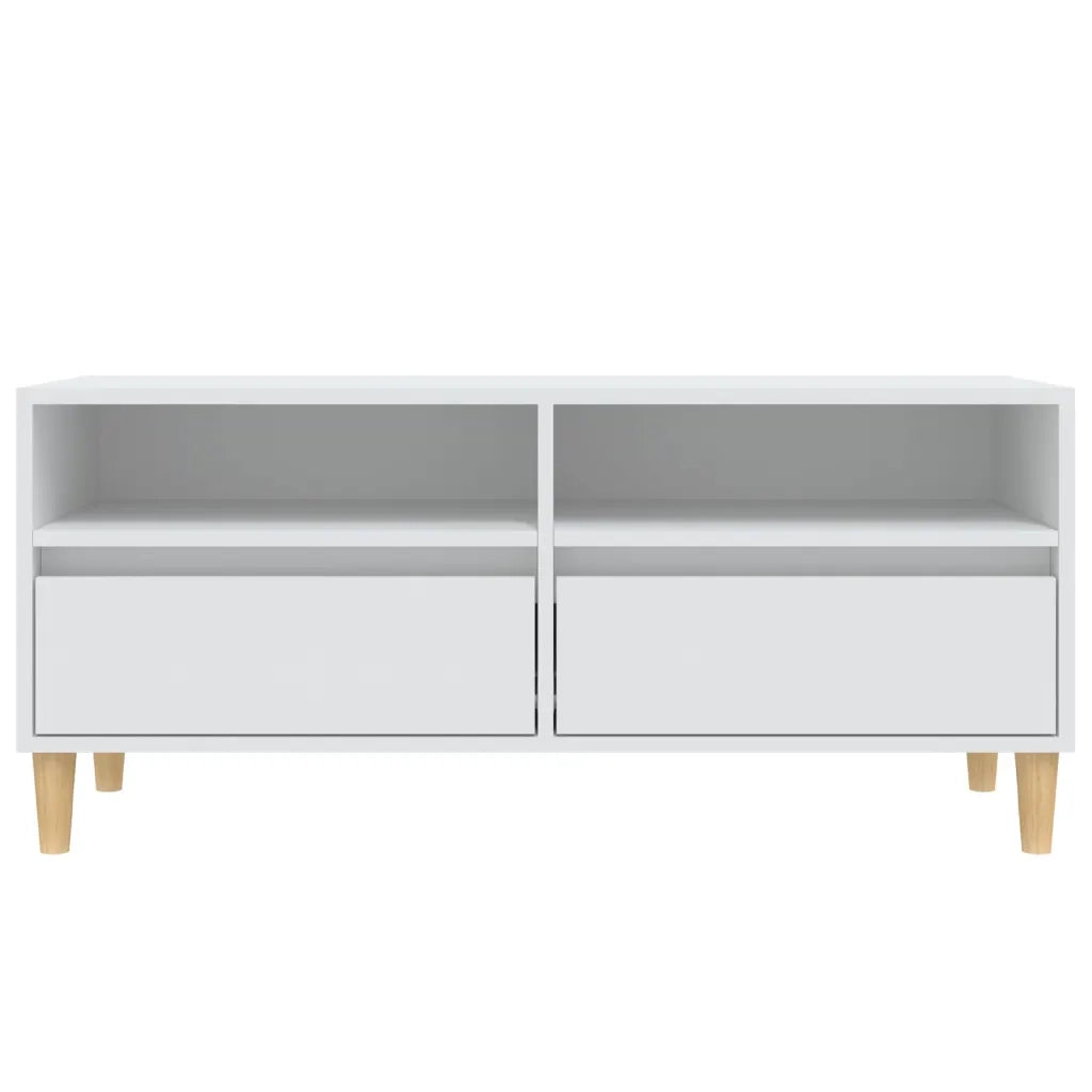 Mobile Porta TV-Mobile per TV-Credenza TV Bianco 100x34,5x44,5 cm in Legno Multistrato 535314
