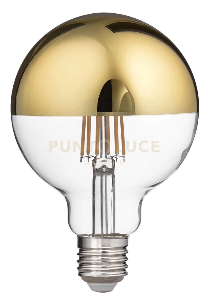 GLA301O- LAMPADINA ATTACCO E27 GLOBO VETRO SPECCHIATO ORO D.9,5CM 2700K 1521LM 12W