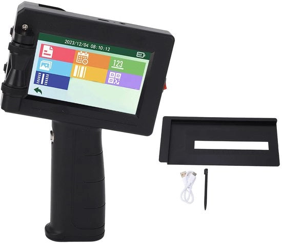 Etichettatrice Portatile - Touchscreen da 4,3 Pollici - 300-600 dpi - Interfaccia Tipo C - Hout/Papier/Plastic - Effettiva e Pratica - Etichettatrice Portatile