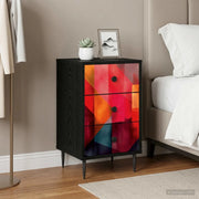 Armadio da Notte HEESCH Rovere Nero 36 x 33 x 61 cm 8007327