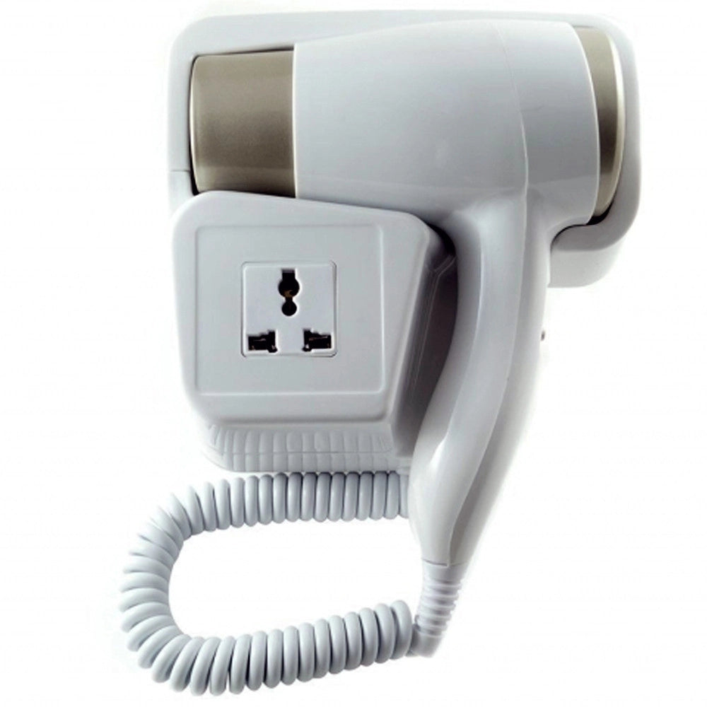 Trade Shop - Asciugacapelli Da Parete 2000w 2 Velocità Albergo Hotel Bagno Phon Capelli Hair Style -