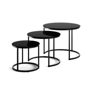 Vicco Tavolino da divano Vetro 55 x 55 cm 3 parti