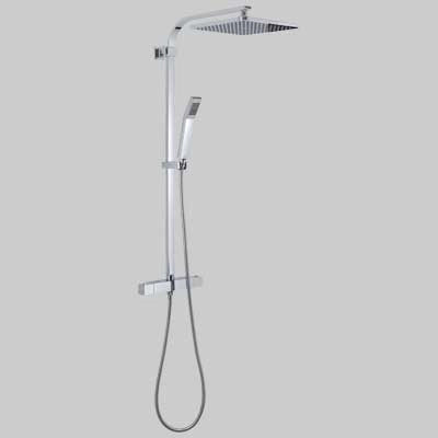 SET COLONNA STARMIX 01 QUADRO CON MISCELATORE TERMOSTATICO  Cromata     GEDY