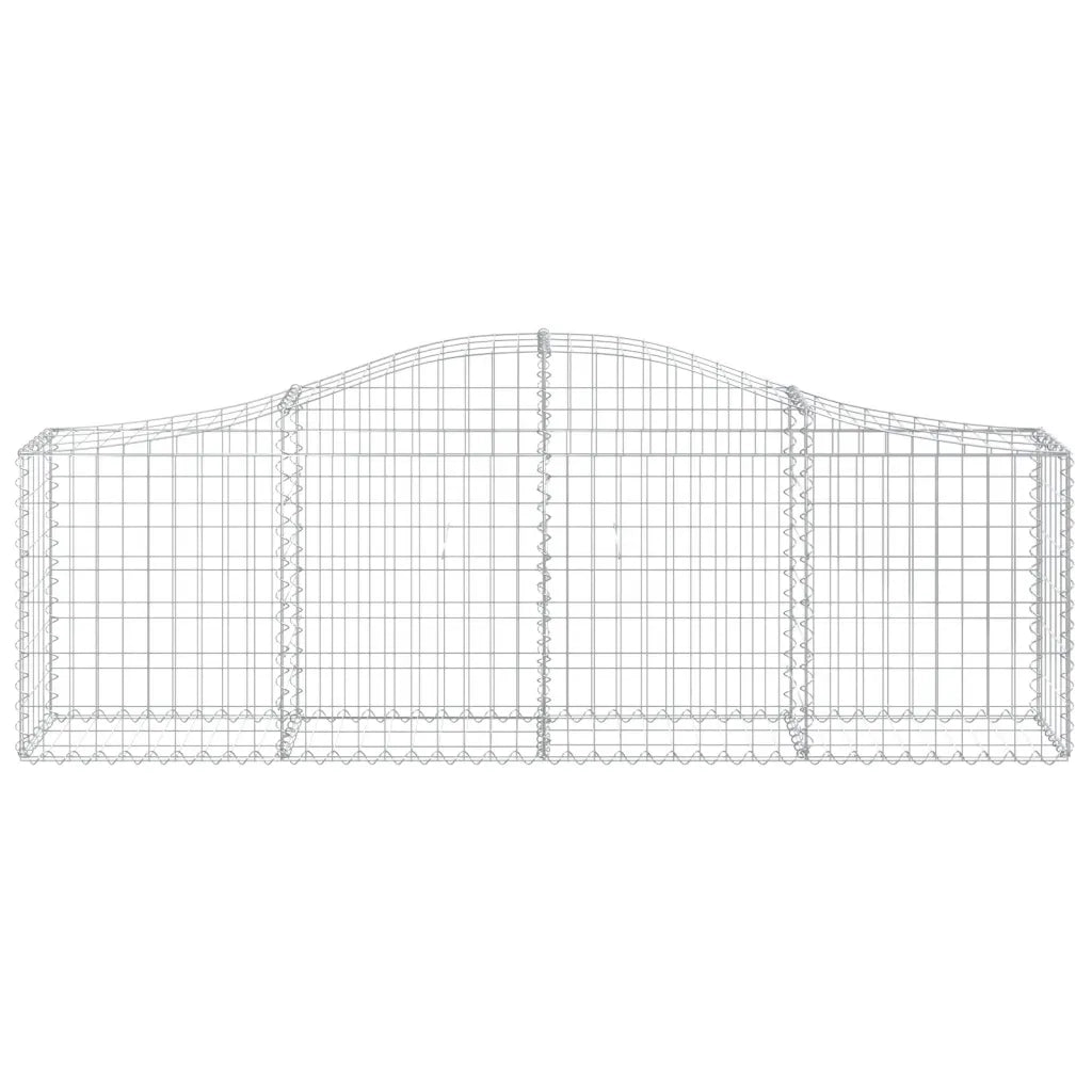 Cesto Gabbione ad Arco 200x30x60/80 cm Ferro Zincato 153383