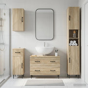 Set di Mobili da Bagno da 4 Pezzi HAARLEM Rovere Sonoma 3417938