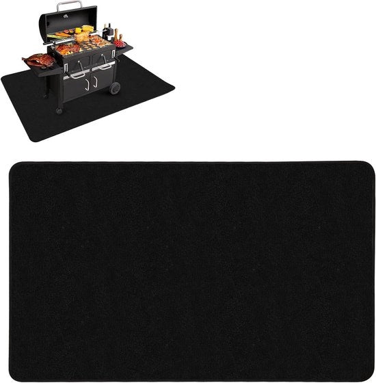 Matte da Barbecue Resistente al Fuoco 165 x 99 cm Olio Acqua Resistente al Calore Protezione con Olio per Spatola per Area di Cottura e Camino Lavastoviglie