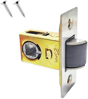 Blocco di sicurezza per porte interne 25 mm - Blocco a foro morto - Blocco silenzioso - Piastra in acciaio inossidabile - Porte interne - Chiusura silenziosa - Blocco di sicurezza per slot