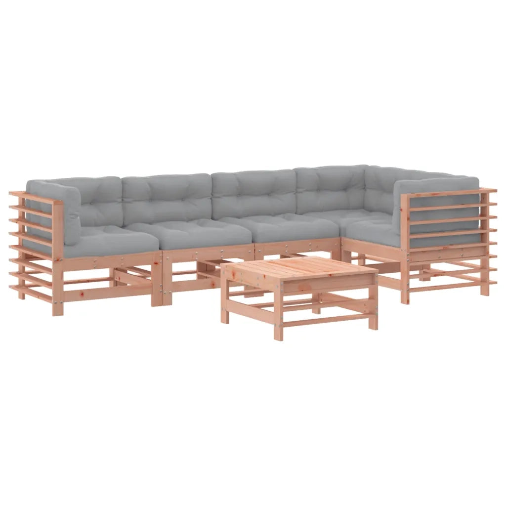 Set Divani Giardino 6 pz con Cuscini Legno Massello di Douglascod mxl 76536