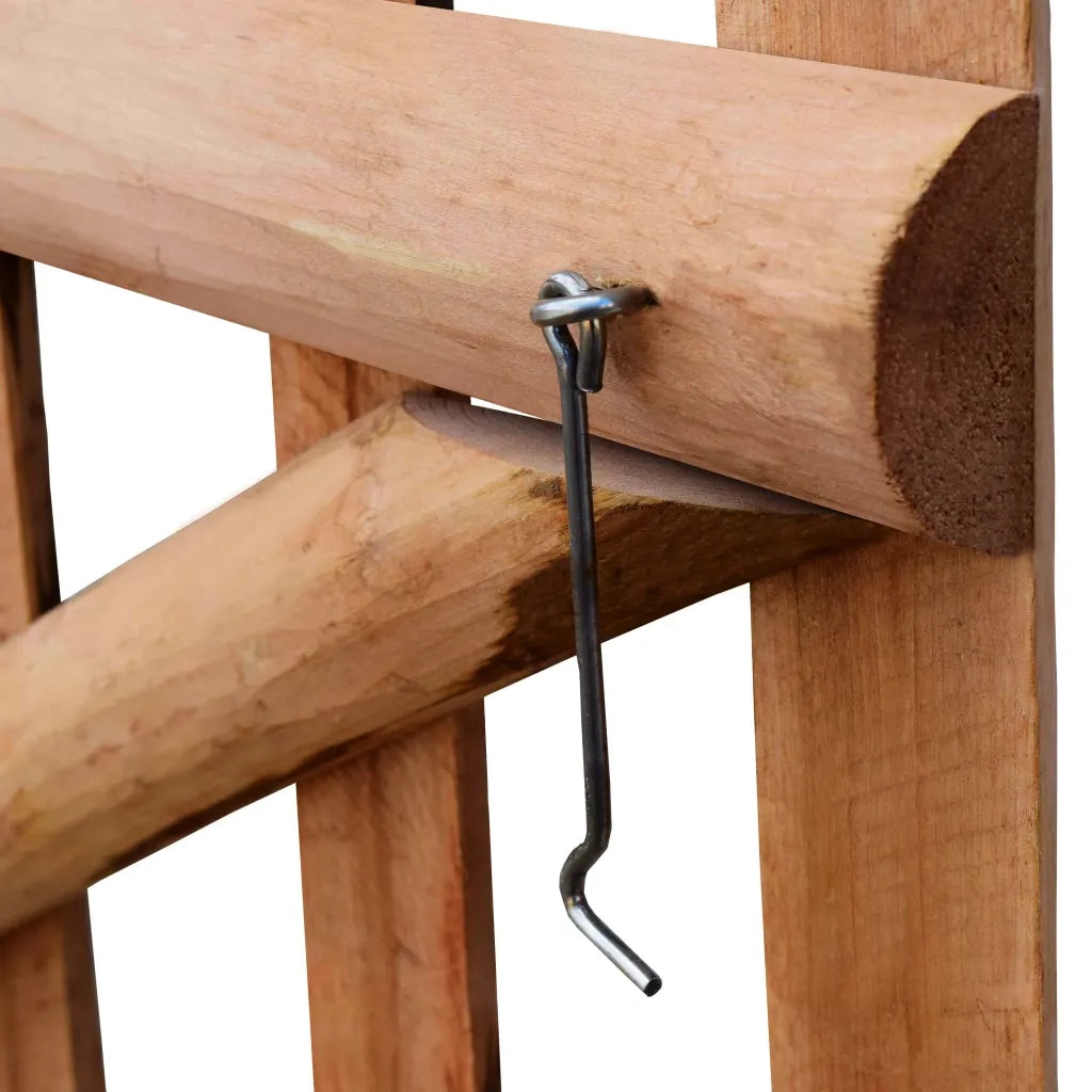 Cancello Singolo Recinzione Legno Nocciolo Impregnato 100x120cm 142597