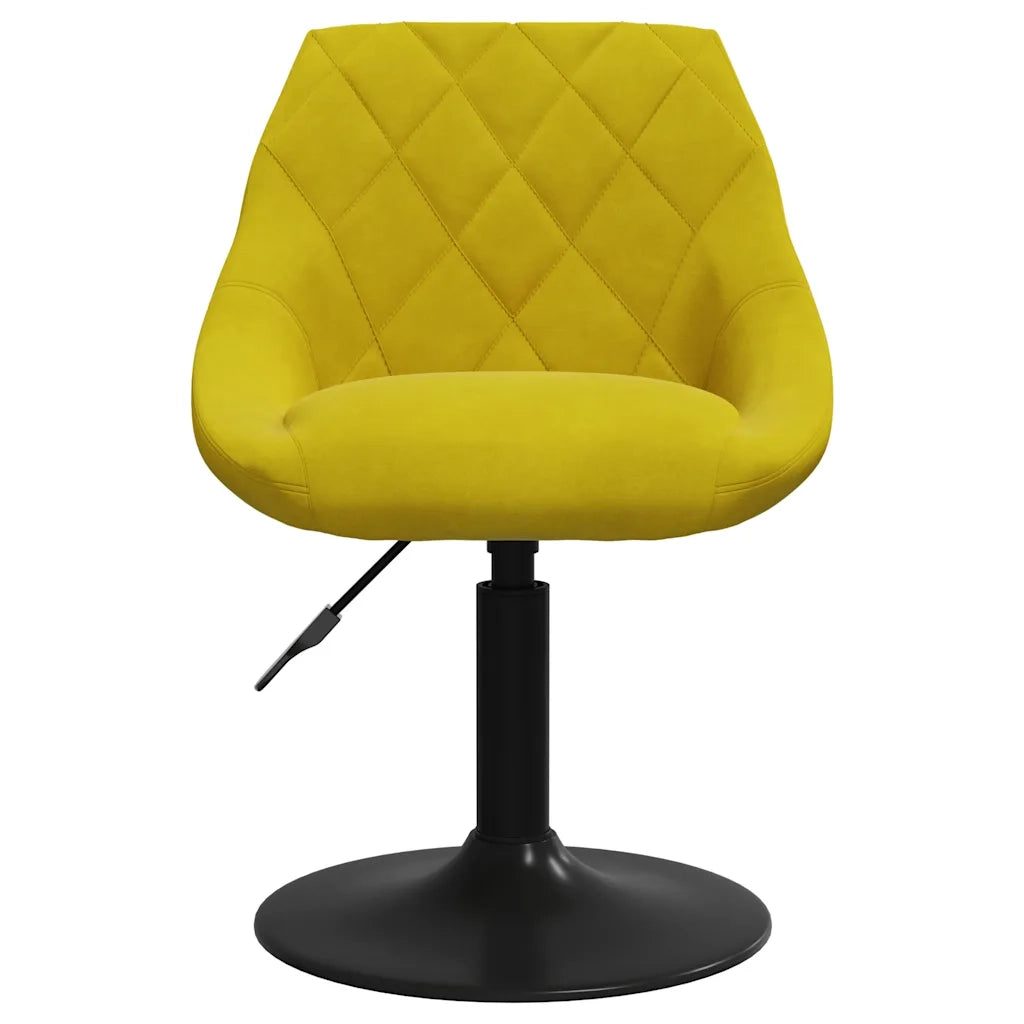 Sedia da Pranzo Giallo Senape in Velluto 3088820