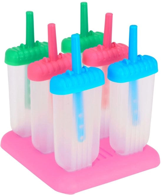 Set di 6 con forma di ghiaccio - BPA libero - Riciclabile - Sicuro per l'alimentazione - Adatto per lavastoviglie e congelatore - Ghiaccio in forma di lollino