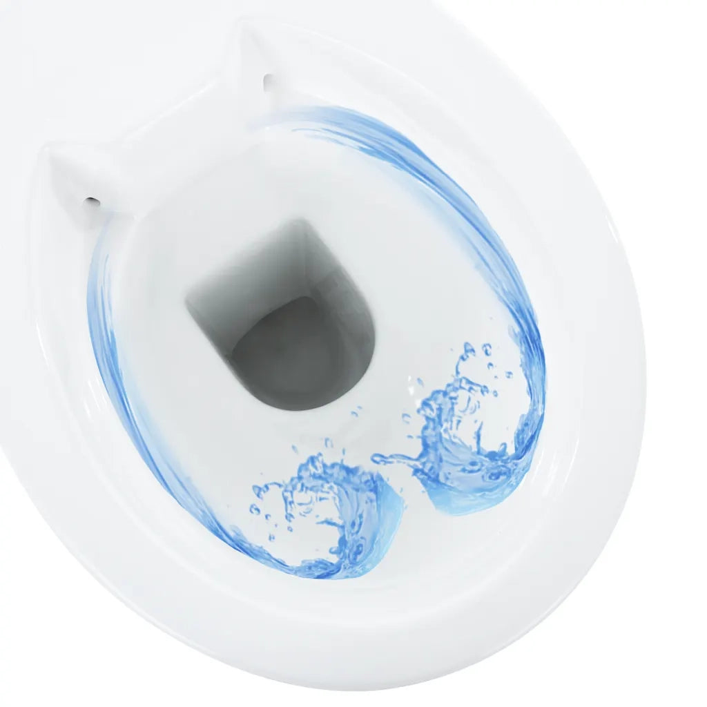 WC Senza Brida 7 cm Altezza Extra Chiusura Rallentata Ceramica Bianca CFW8955381