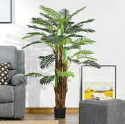 Palma artificiale alta 160 cm con 36 rami, pianta decorativa per interni ed esterni
