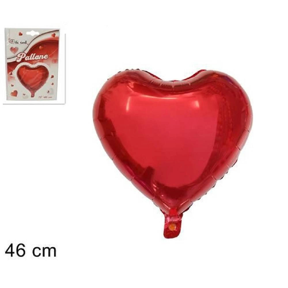 Trade Shop - Set 4pz Cuore Rosso Elio 46cm 18" Pallone Palloncino San Valentino Addobbo Festa -