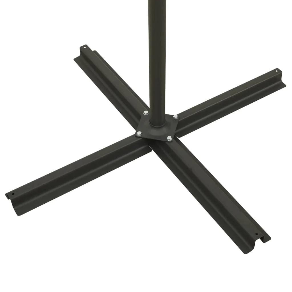 Ombrellone da giardino decentrato con palo e luci LED rosse 300 cm bordeaux 02_0008528