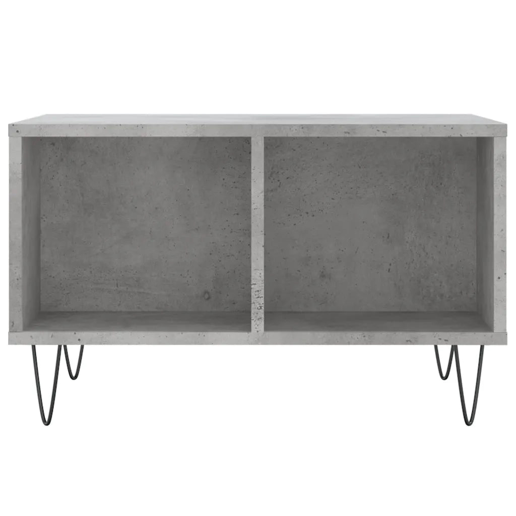 Tavolino Salotto Grigio Cemento 60x50x36,5 cm Legno Multistrato 830544