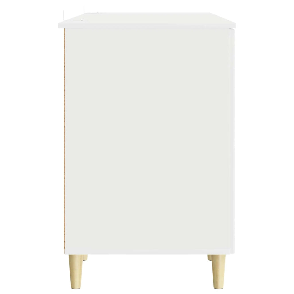 Scrivania Bianco Lucido Legno ingegnerizzato 142,5 x 50 x 75 cm