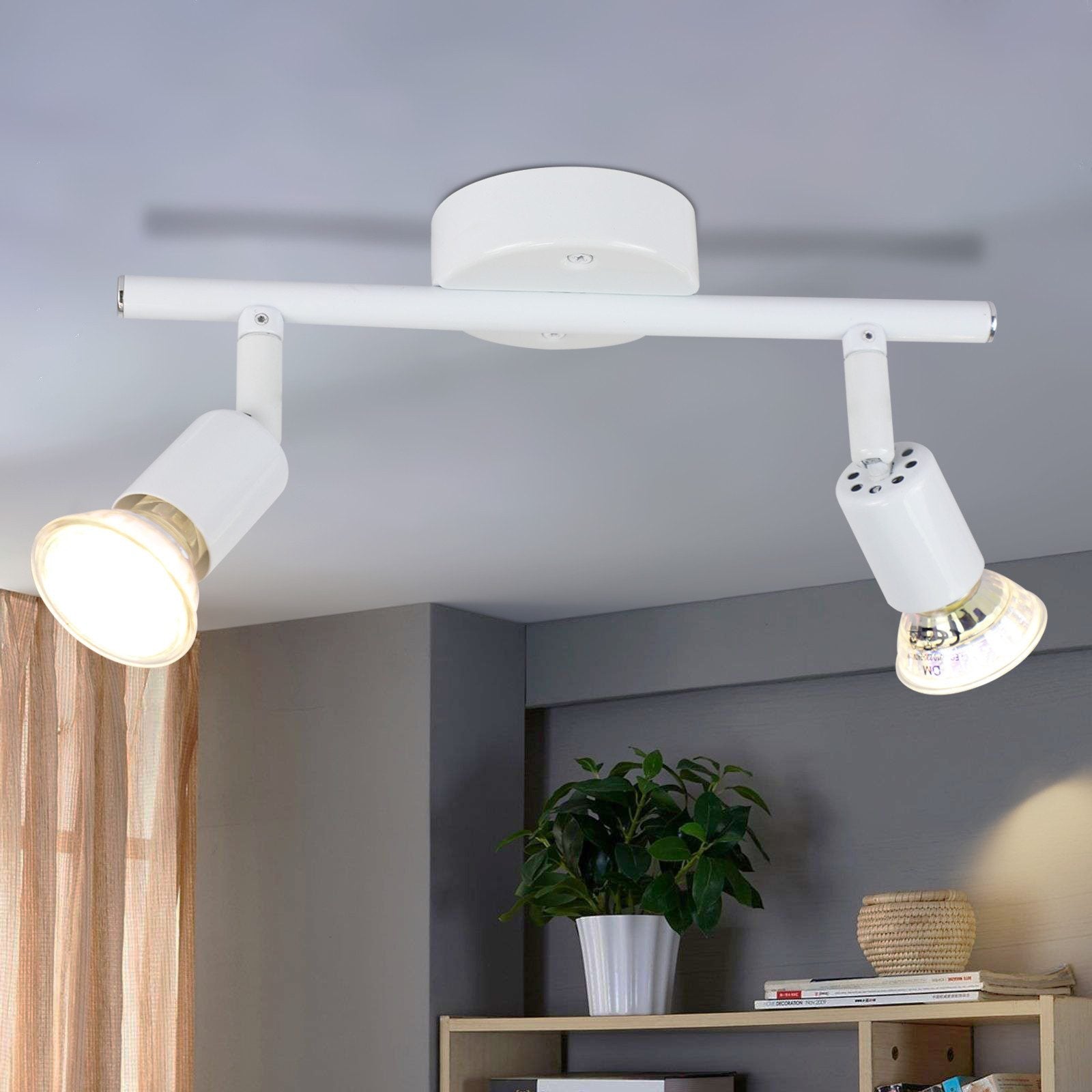 ZMH Faretto da soffitto 2 fiamme GU10 moderni per corridoio con lampadine incluse