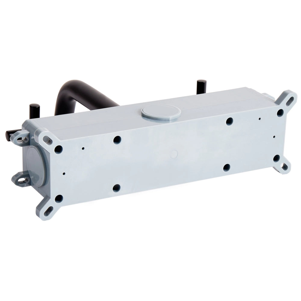 Rubinetto miscelatore per lavabo a parete in ottone color nero con 3 fori e doppia maniglia
