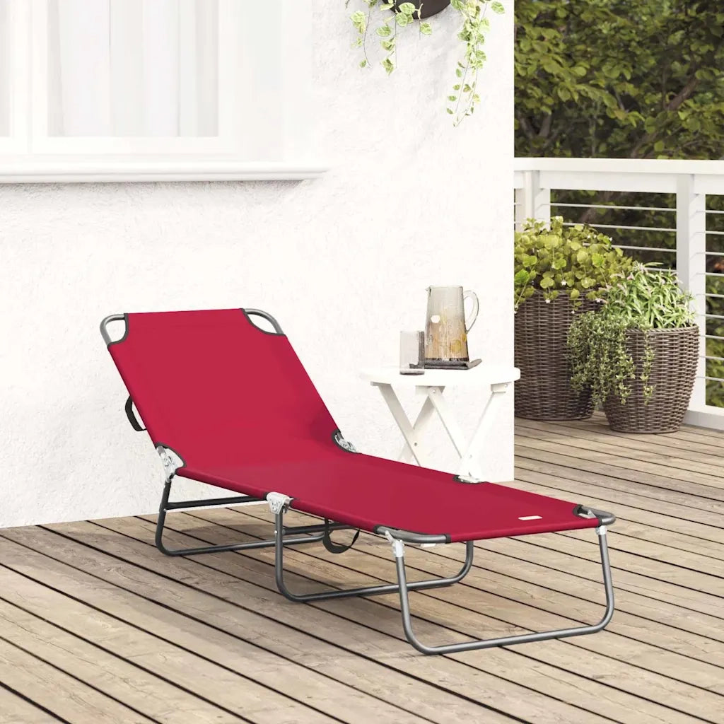 Lettino prendisole pieghevole Rosso 188 x 57 x 86,5 cm 42003142