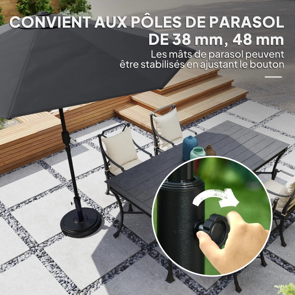 Sostegno per Parasole ¨C zephmum ¨C Nero 48x38.5 cm