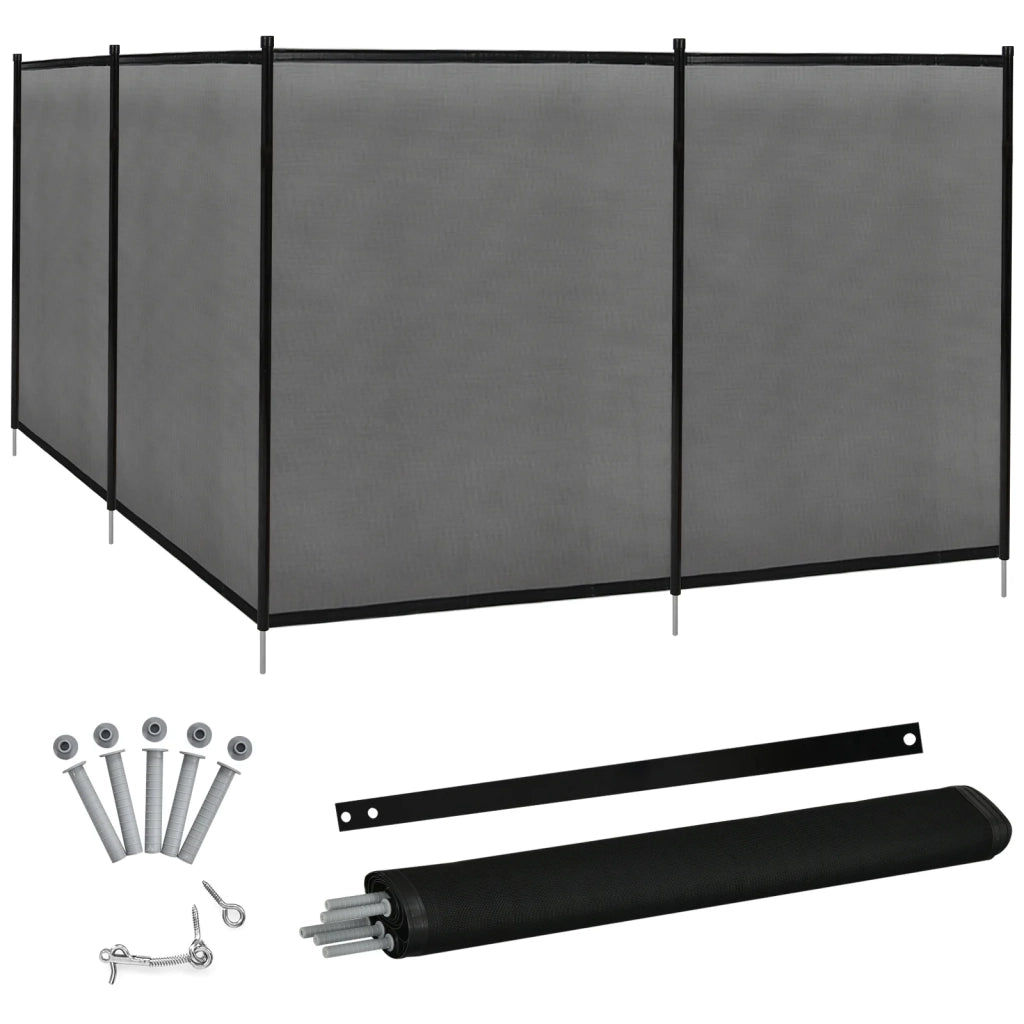 Set di 4 barriere di protezione per piscina 90 x 125 cm sicure ed estetiche in alluminio nero 20_0010624