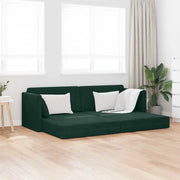 Divano-letto da pavimento Verde Scuro 213 x 70 x 77 cm Velluto 4106728