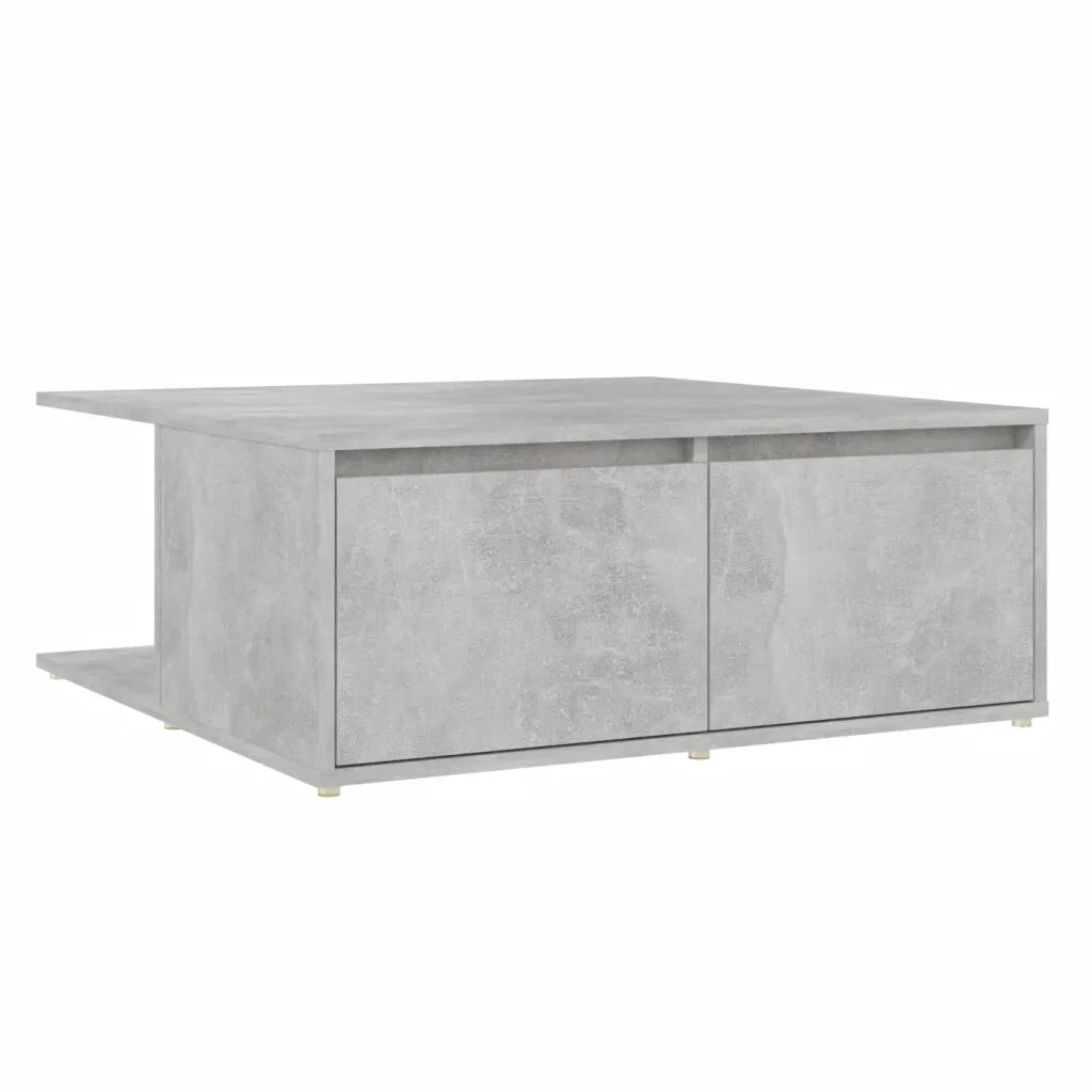 Tavolino da salotto | Tavolino da caff¨¨ | Tavolino da Soggiorno Grigio Cemento 80x80x31cm Legno Multistrato