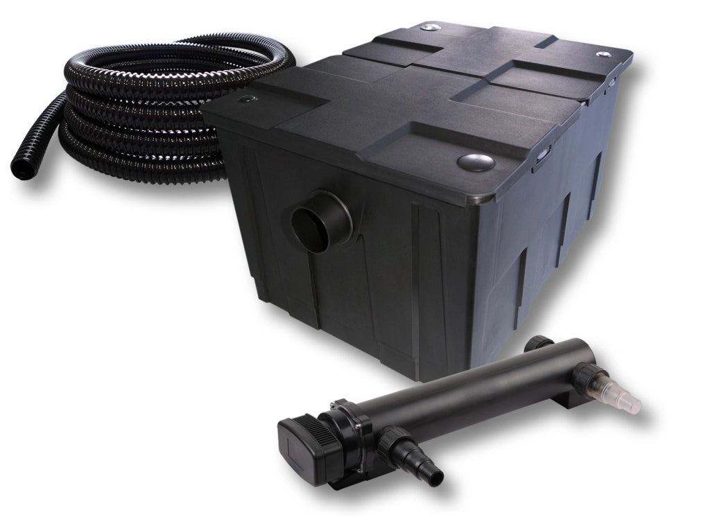 Set Filtro a 1 camera per laghetto 60000l con Chiarificatore UVC 36W 3ª serie Tubo 5 m